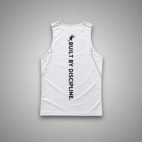 DÉBARDEUR WHITE — "BUILT BY DISCIPLINE"