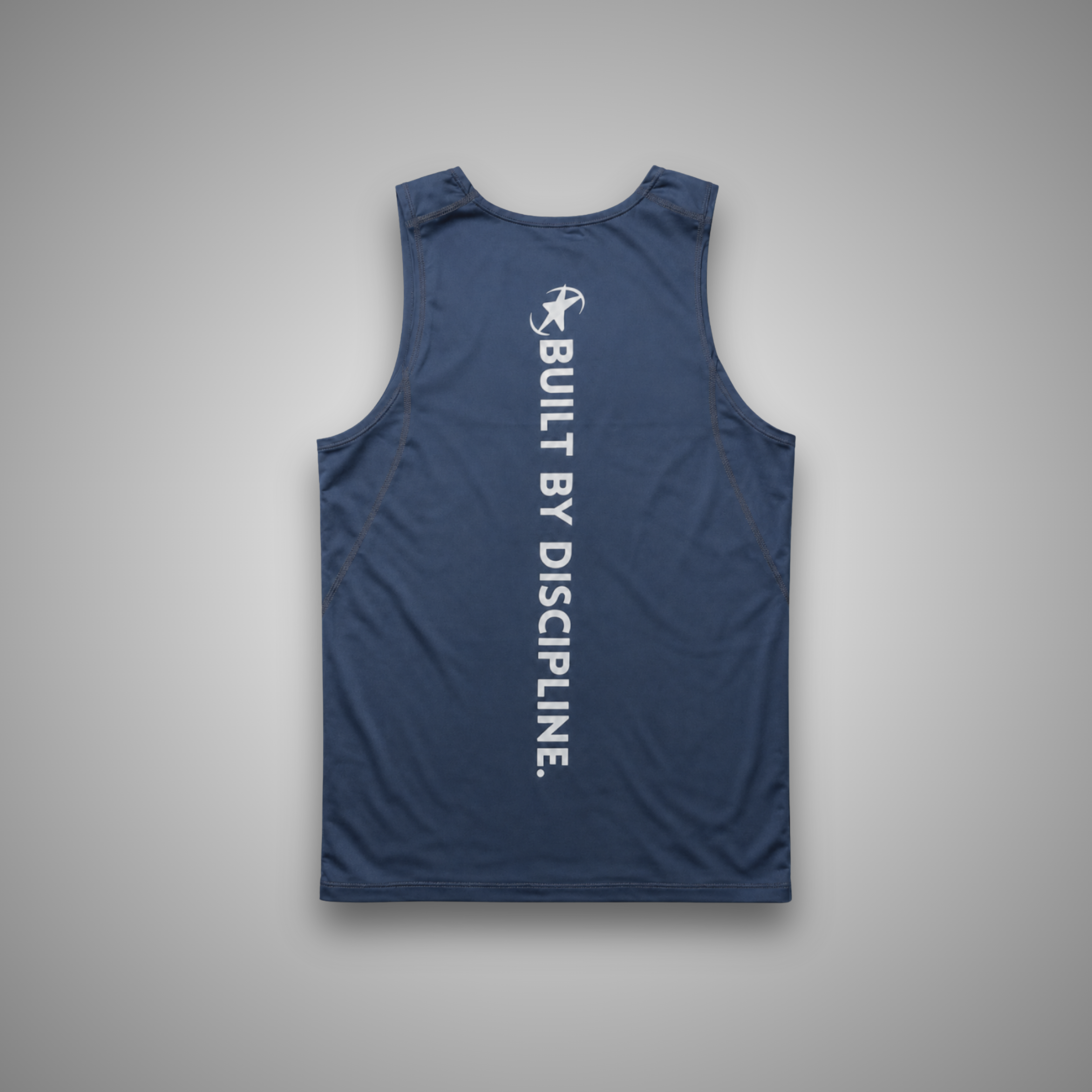 DÉBARDEUR GREY/MARINE — "BUILT BY DISCIPLINE"